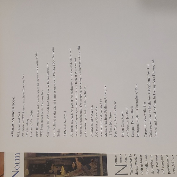 Norman Rockwell A Centennial Celebration Hard Cover Book 1993 - Picture 3 of 5